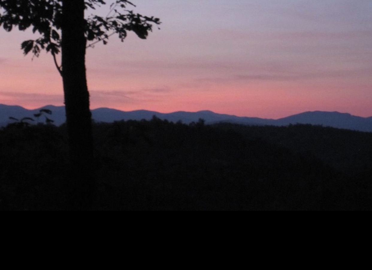 Mountains at dusk